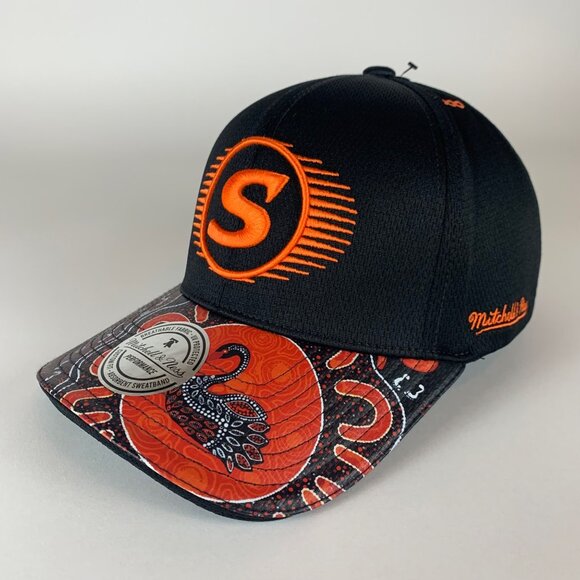 Perth Scorchers Twenty20 Black Orange Mitchell & Ness Snapback Hat New - Picture 1 of 7